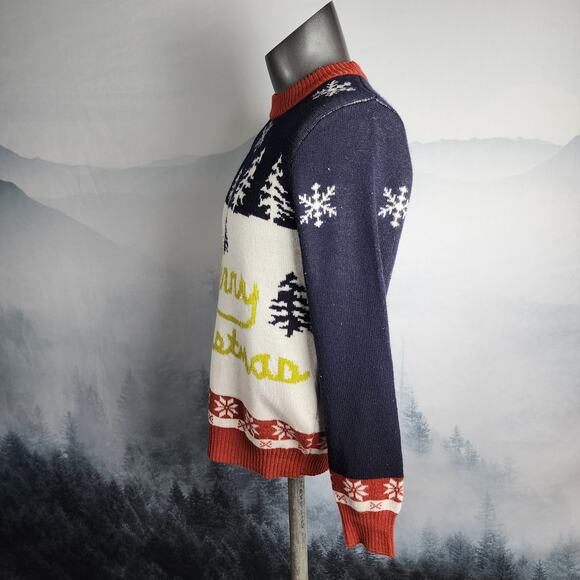 Tipsy Elves "Yellow Snow" Ugly Christmas Knit Sweater | Men's Medium - Picture 4 of 10